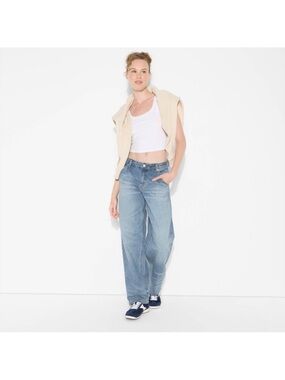 Relaxed Light Blue Boyfriend Jeans